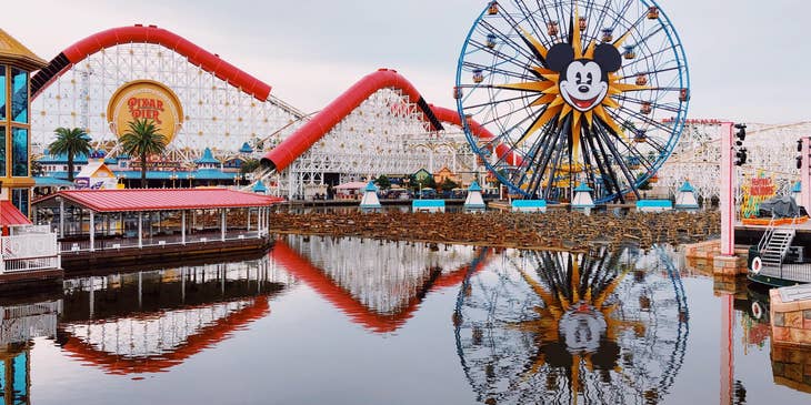 An amusement park in Anaheim, California.