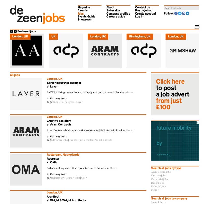 Dezeen Jobs