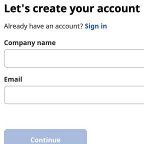 Enter some basic account information.