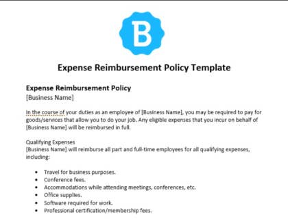 Expense Reimbursement Policy