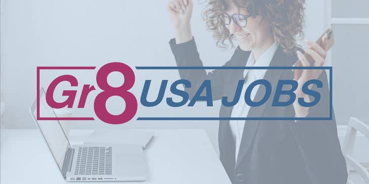 Gr8 USA Jobs logo.