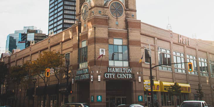 An image of the Hamilton City Center building.