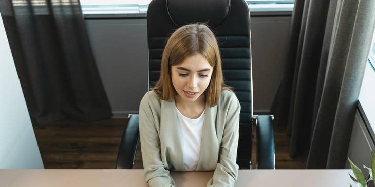 An internal recruiter interviewing a candidate for a job.