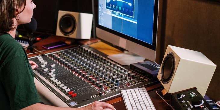 producer working in a recording studio