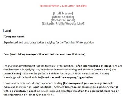 Technical Writer Cover Letter   Betterteam Technical Writer Cover Letter Template 420x320 20201211 