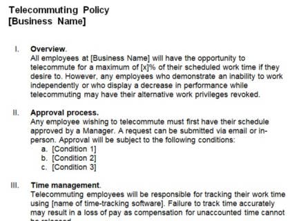 Telecommuting Policy