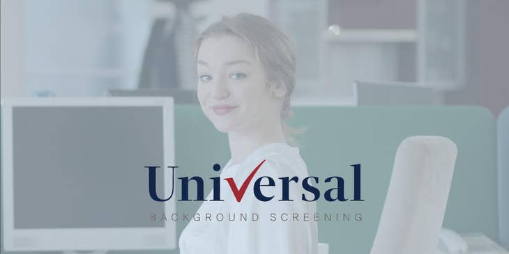 Universal Background Screening logo.