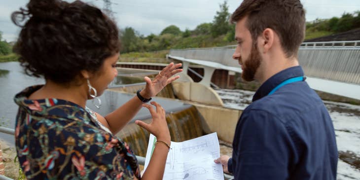 City Planner giving feedback regarding the project's final touches