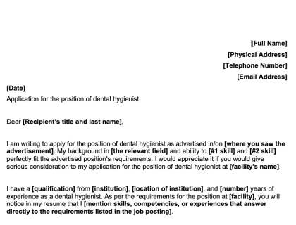 Dental Hygienist Cover Letter   Dental Hygienist Cover Letter Template 420x320 20201123 