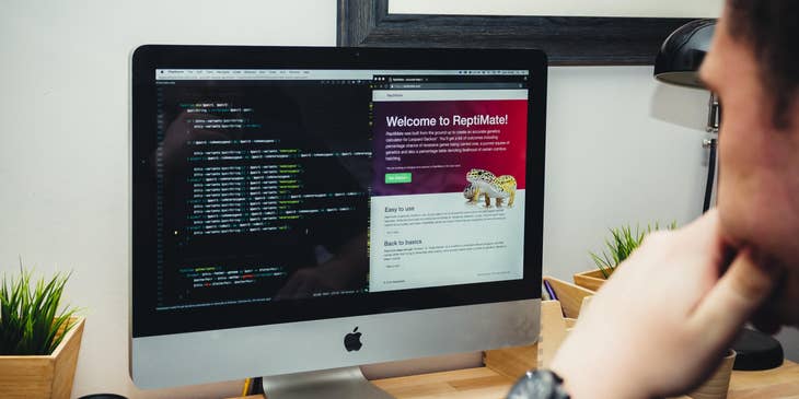HTML Developer making adjustment to the client's website design