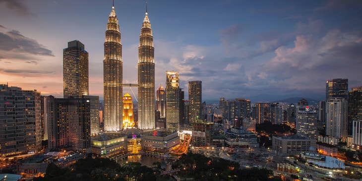 The cityscape of Kuala Lumpur, Malaysia.