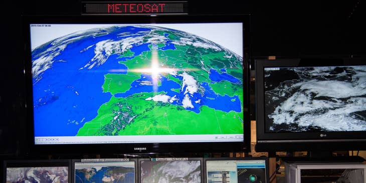 Weather satellite system used by Meteorologists.