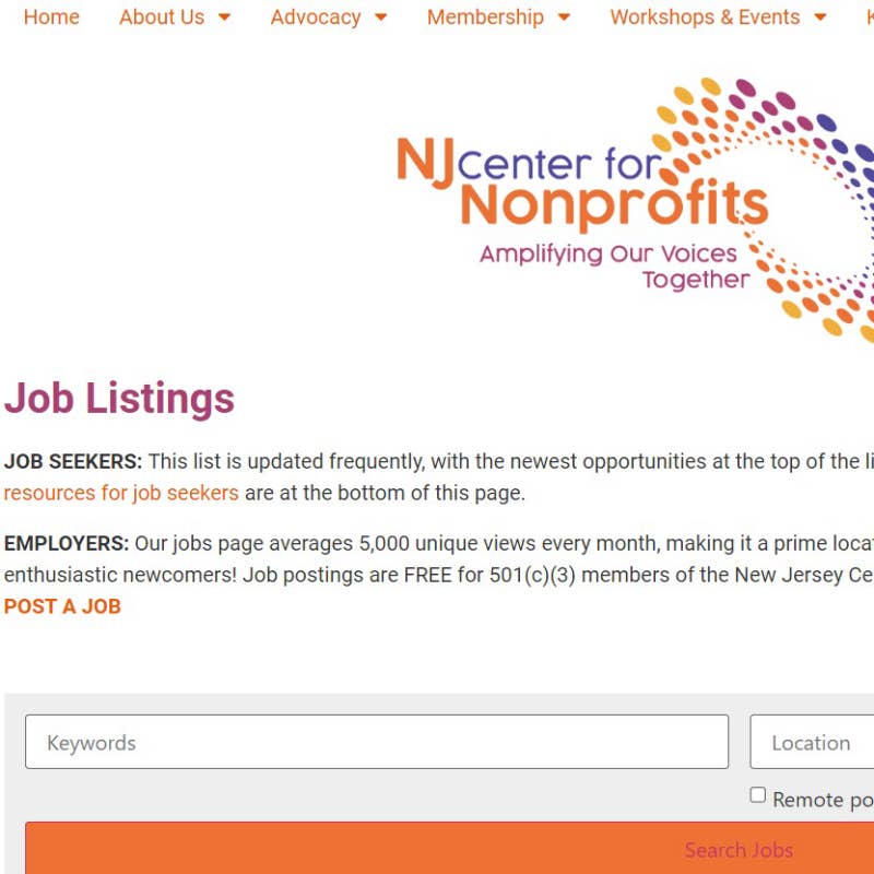 NJ Center For Nonprofits Job Board