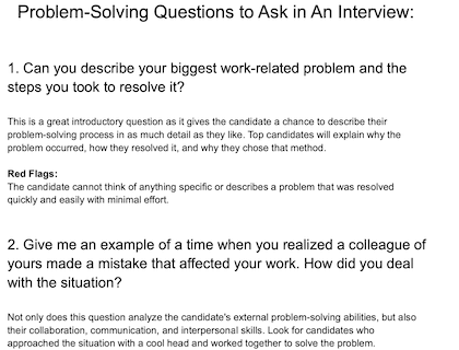 .net problem solving interview questions