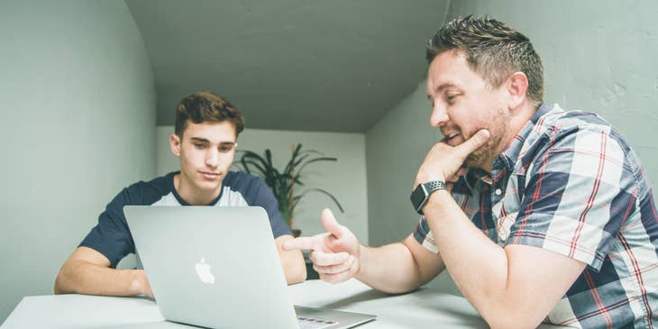 Publicist having a meeting with the content manager for potential trending social media advertisement