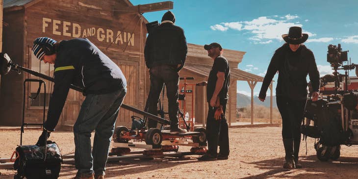 set designers working on a movie set