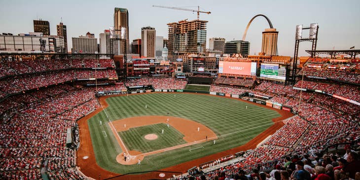 A baseball field in St Louis, Missouri.