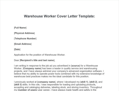 Sample Cover Letter Warehouse Worker No Experience Onvacationswall Com   Warehouse Worker Cover Letter Free Template 420x320 20200721 